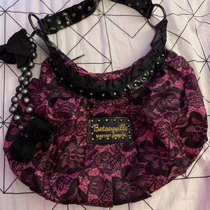 Betsey Johnson Betseyville Femme Fatale Hobo Bag